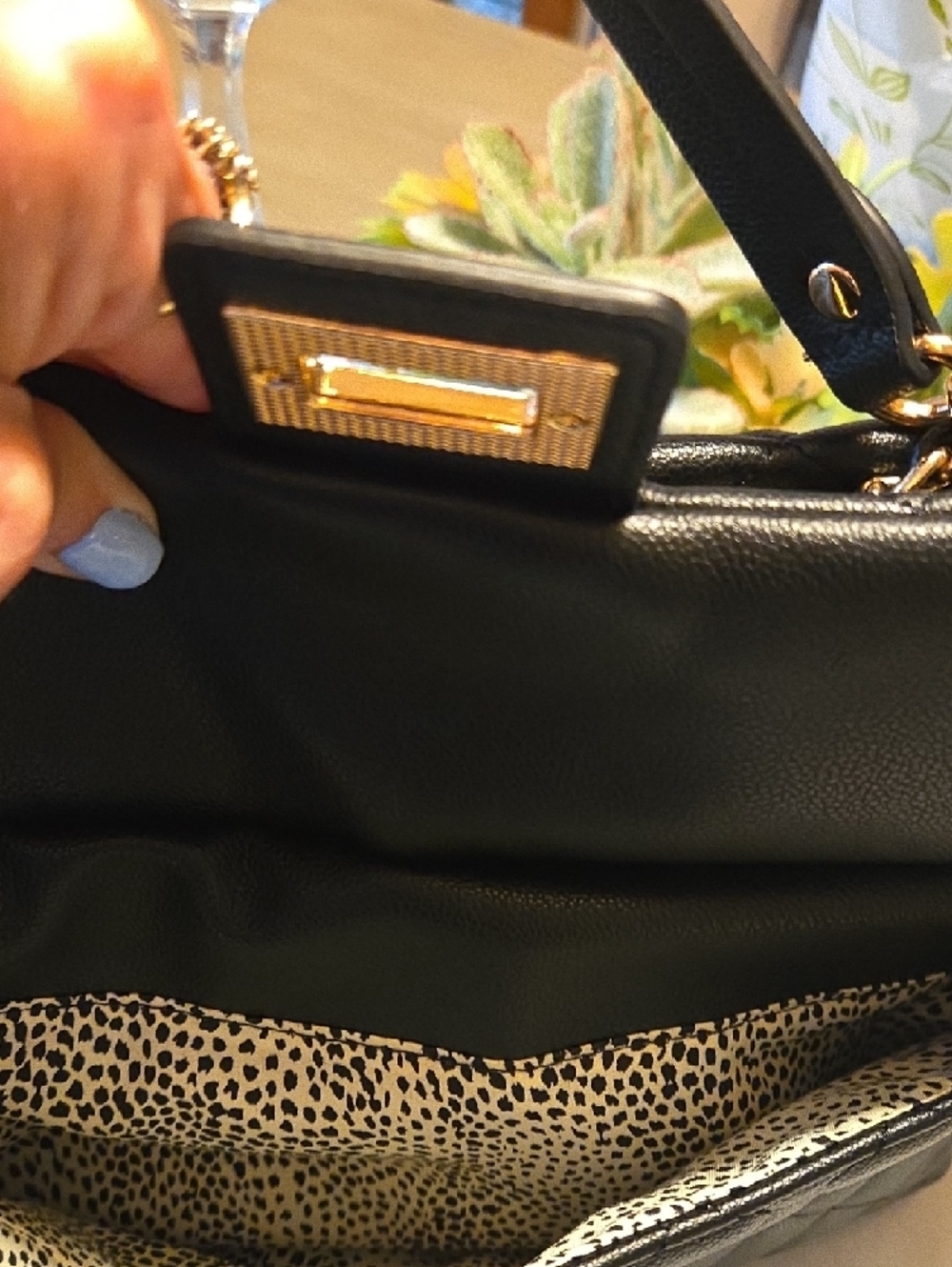 Ello Black Quilted Chain-Handle Tote Bag - Picture 8 of 10